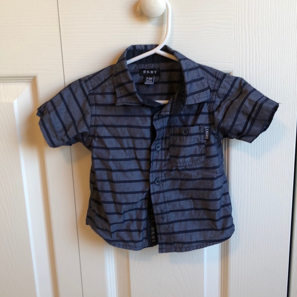 Dress DKNY shirt blue striped with pocket